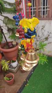 Handmade Wind Chime Multi Color <b>Beaded</b> Wind Chime House Warming Boho Garden Hanging Bell Wind Chime for Indoor & Outdoor - Product Image 6