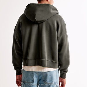 Sudadera con Capucha Ajustable con Cordón, Puños Acanalados, Bordado Digital, 100% Algodón Felpa, Corte Holgado, Forrada, Moderna y Minimalista - Product Image 6