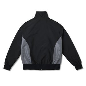 Baisheng prenda de alta calidad chaqueta con cremallera Patchwork cortavientos poliéster Casual trabajo Streetwear chaqueta de gran tamaño para hombres - Product Image 6