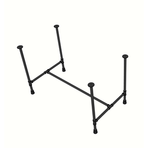 CBPP005 Pieds de table et de mobilier robustes de style industriel en tuyaux de fer filetés de 70x120x73cm pour canapés d'hôpitaux - Product Image 1