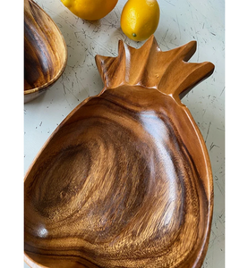 Bol de service en bois d'acacia Bols ronds pour salades Fruits Nourriture Snacks Fait à la main en bois pour la fête à la maison Utilisation dans les restaurants modernes - Product Image 1