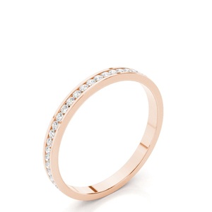 แหวนหมั้นเพชรโมอิสซาไนต์ VVS ทองคำชมพู 14k รับรองโดย IGI ทรงคลาสสิก ประดับเพชรทรงมาร์ควิส สำหรับวันครบรอบของผู้หญิง - Product Image 5