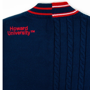 Jersey de punto de Howard University personalizado Unisex, suéter de invierno, logotipos bordados, patrón sólido, decoración de talla grande para hombres - Product Image 5