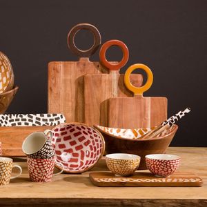 Bandeja Rectangular de Madera Natural Ecológica Desechable para Decoración del Hogar con Diseño de Incrustaciones de Nácar y Hueso - Product Image 5