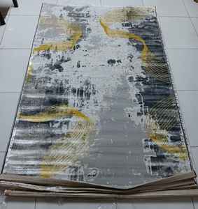 Alfombra Rectangular Moderna Adiva, Hecha a Máquina, Jacquard, de Polipropileno, Yute y Poliéster, Tejida, de Pelo Alto, Gruesa, Resistente a las Manchas, para el Hogar - Product Image 2