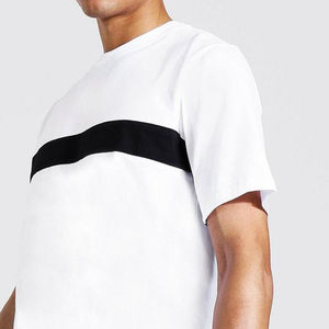 T-shirts pour hommes en coton uni à la mode avec tissu respirant doux à manches courtes adapté aux tenues décontractées de gym et d'été - Product Image 6