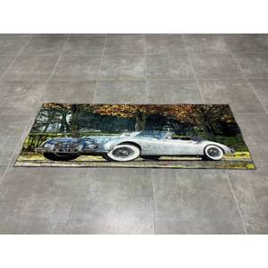 Alfombra Vintage con Diseño de Jaguar: Decoración Automotriz Retro, Alfombra Impresa, con Pelo Suave - Product Image 1