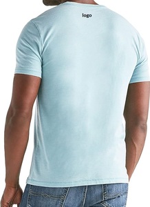 Camiseta de gran tamaño en blanco de alta calidad, diseño de hombros caídos, Camiseta con cuello en V, manga corta sostenible y transpirable, nuevo diseño - Product Image 2