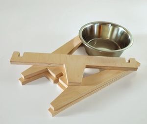 ชามอาหารสุนัขแบบเดี่ยวและสองชั้นที่ทันสมัยชามอาหารสุนัขแบบเดี่ยวพร้อมขาตั้งขัดเงา - Product Image 4