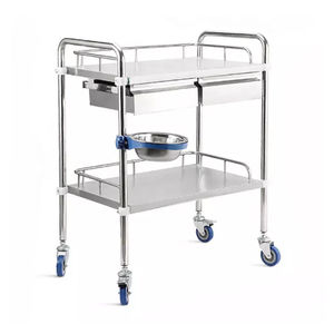 Rehabilitation Therapy 3 Shelves Stainless Steel Hospital <strong>Dressing</strong> <strong>Trolley</strong> Hospital Clinic Treatment Cart <strong>Trolley</strong> - Product Image 1