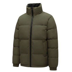 Veste d'hiver rembourrée pour homme de la marque Kadia, couleur vert olive, avec logo personnalisé, fermeture éclair - Product Image 1