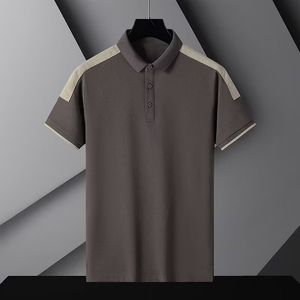 T-shirt estiva da uomo a maniche corte con logo personalizzato OEM, t-shirt a mezza manica, <span class=keywords><strong>polo</strong></span> casual da lavoro per papà. - Product Image 2