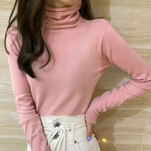 Suéteres de cuello alto para mujer, suéter de punto de Otoño Invierno 2025, suéteres de manga larga para mujer, Tops suaves - Product Image 1