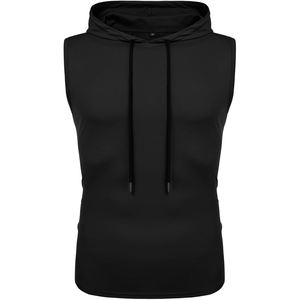 Best Selling Customized Design <b>Men</b> Solid Spring Heavyweight 100% Cotton Gym Fitness Wear <b>Sleeveless</b> <b>Hoodies</b> - Product Image 1