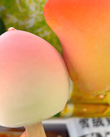 Vente en gros de desserts glacés 3D aux fruits, saveurs Durian, Ananas, Banane, Litchi, Citron, Pomme, pour supermarchés