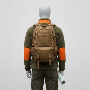 High Pile <b>Sherpa</b> <b>Fleece</b> Pullover Men's Winter Warm Outdoor Tactical Sweatshirt with Contrast Nylon Patches 100% Cotton - Product Image 2