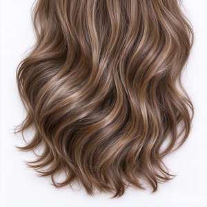 Peluca de Cabello Humano 100%, Color Marrón Lino, Ondas Francesas, Peluca Larga y Ondulada con Frente de Encaje, Aspecto Natural para Mujeres - Product Image 5