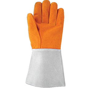 Gants de soudage personnalisés en cuir de chèvre noir de qualité supérieure/Nouveau dernier design 2025 Gants de soudage - Product Image 2