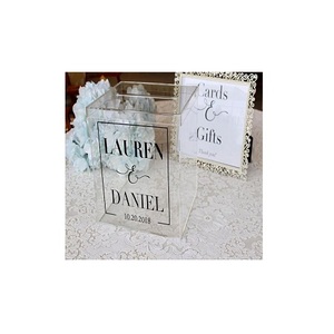 Boîte de présentation en acrylique transparente de bonne qualité, taille personnalisée, forme carrée, boîte à cartes pour le rangement des cartes - Product Image 2