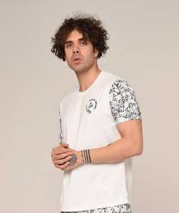 เสื้อยืดกีฬาผู้ชาย ผ้าฝ้าย 100% ระบายอากาศดี ดีไซน์คอกลม แขนพิมพ์ลายแบบซับลิเมชั่น สวมใส่สบาย ทรงหลวม ลายเรียบ - Product Image 2