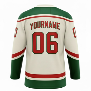 Maillot de hockey sur glace personnalisé par sublimation, respirant, 100 % polyester, édition Spécial Fête Nationale 2026 – Meilleures ventes - Product Image 3
