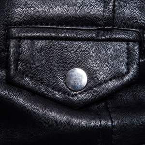 Chaqueta de cuero de invierno negra para hombre Chaqueta de cuero elegante de todos los tamaños con logotipo personalizado y etiqueta privada con cremallera - Product Image 3