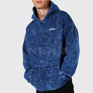 Vente en gros de sweats à capuche délavés à l'acide avec logo personnalisable pour hommes hiver sweat à capuche teint en couleur à bas prix - Product Image 3