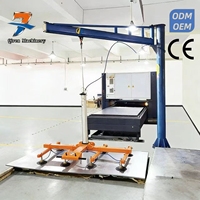 Nouvelle grue à flèche monopoutre OEM à faible bruit avec palan électrique, marque QRM, en acier au carbone, AC/Pneumatique, pour la manutention de petits matériaux