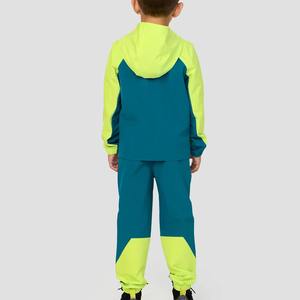 Chándal deportivo a prueba de viento para niños con logotipo personalizado, bolsillos con cremallera, puños elásticos, chándal de ajuste cómodo - Product Image 3