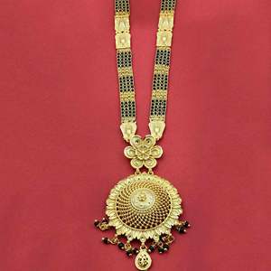Wholesale Fashion Jewelry 24K Micro Gold Plated <b>Long</b> Pendant Mangalsutra Jewelry, Gold Filled Traditional Indian Wedding Jewelry - Product Image 3