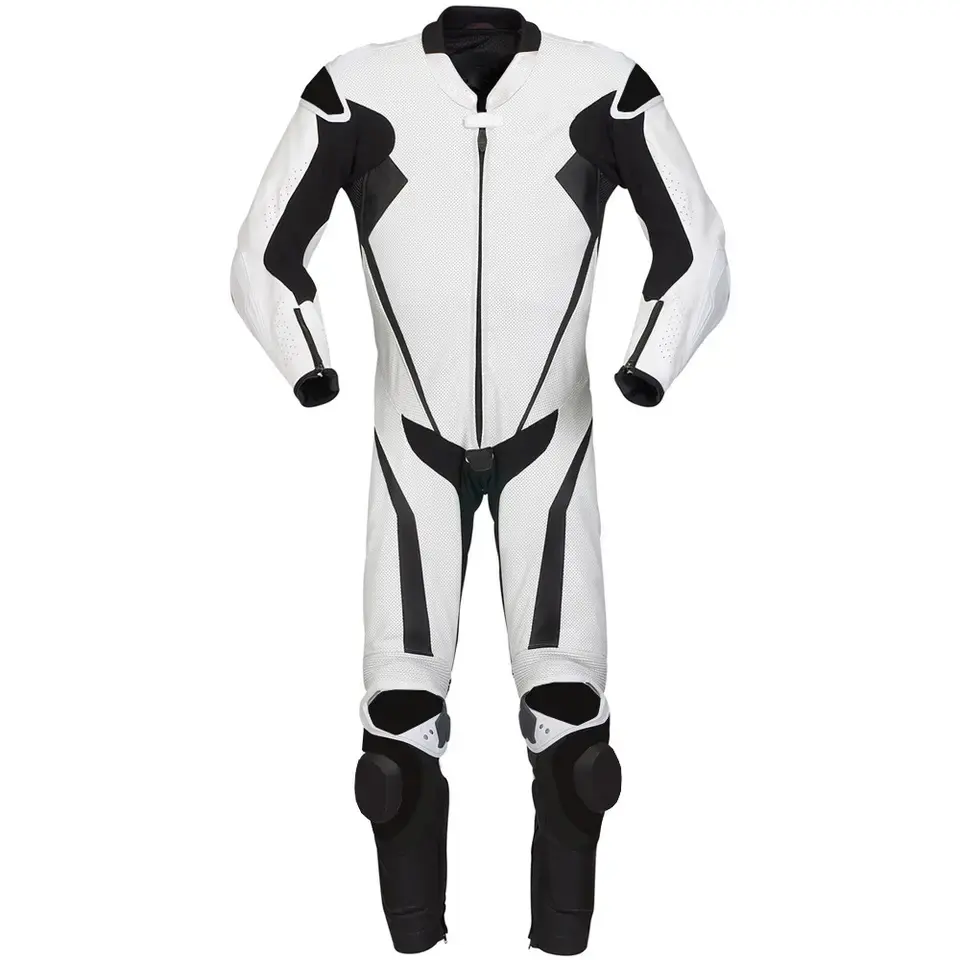 Wholesale Custom Men Women New Customized Motorcycle Race Suit One Piece Motorbike suit made of Leather/ Leather motorbike suit