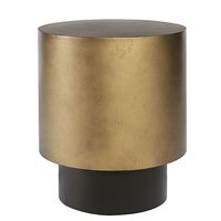 Tabouret rond et table d'appoint en métal plaqué or pour la maison et la console d'incrustation d'os de bar pour le salon et la chambre à coucher