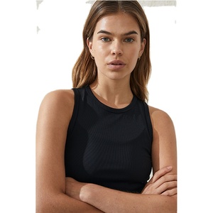 2025 mode Streetwear col rond coupe ajustée vente chaude culture conception extensible léger matériel femmes débardeurs - Product Image 6