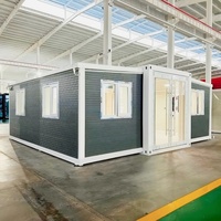 Maison mobile préfabriquée étanche à toit incliné, 3, 4 ou 5 chambres, conteneur pliable et extensible de 20 ou 40 pieds, maisonnette avec terrasse