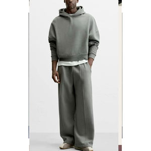 Trajes de jogging atléticos Chándal de lana de algodón casual con bolsillos con cremallera Chándal - Product Image 3