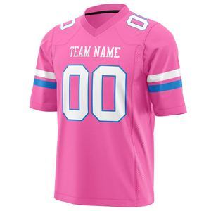 Maillot de football américain avec nom personnalisé pour hommes, imprimé par sublimation, col en V, manches courtes, respirant, options grande taille disponibles - Product Image 4