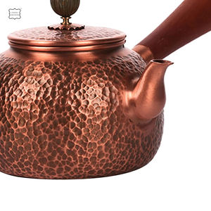 Martelé Design Élégant Théière Cuivre Chaude Tendance Gravé À La Main Cafetière Servir Bouilloire Main Camping Cuivre Pot - Product Image 5