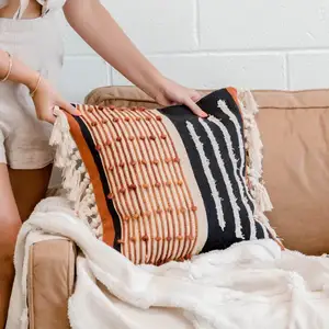 베개 커버 Boho 던지기 베개 침대 던지기 베개 보헤미안 방 장식 소파를위한 미적 던지기 베개 현대 쿠션 커버