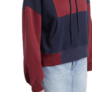 Sweat-shirt à capuche décontracté pour femme, à rayures et blocs de couleur, doux, à manches longues - Product Image 3