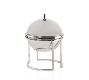 Elegante Tazón Blanco para Servir Dátiles, Desechable, de Metal, con Acabado Brillante, Moderno, para Exhibir Dulces, Decoración de Mesa de Salón - Product Image 6