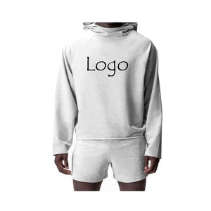 เสื้อสเวตเตอร์มีฮู้ดของผู้ชายผ้าฝ้ายมีฮู้ดยาวพิมพ์ลายลำลองดีไซน์แบบมีสไตล์ - Product Image 4