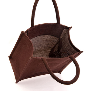 Grand sac fourre-tout en jute imprimé avec poignées larges et côtés structurés, prise en main confortable pour un usage quotidien et des cadeaux d'entreprise - Product Image 6