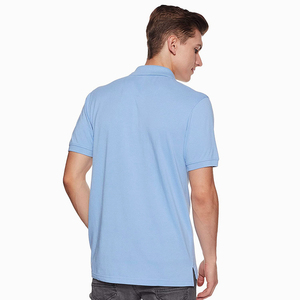 Polo pour homme de couleur bleu ciel, coupe ajustée, manches courtes, pull-over, t-shirt pour homme adulte, vêtements décontractés d'été, polo pour homme - Product Image 2