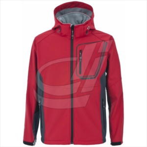 Chaqueta de invierno de carcasa blanda transpirable con logotipo personalizado para hombre, cortavientos con cuello levantado de talla grande con tela de lona recubierta - Product Image 4