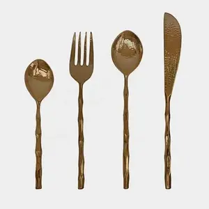 Juego de cubiertos de cabeza de plata Premium con mango negro Cubiertos duraderos y modernos para restaurantes y eventos en casa - Product Image 3