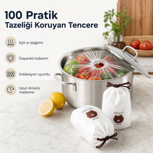 Mucit Home – Lot de 100 couvercles pratiques pour pots et assiettes, couvercles multi-usages pour aliments, pour une fraîcheur longue durée - Product Image 3