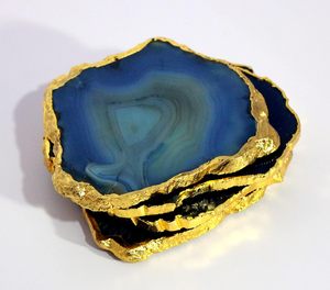 Posavasos de cristal de piedra de ágata pulida ecológica, artesanías naturales al por mayor para el hogar, Hotel, restaurante, decoración de mesa, taza de té - Product Image 5