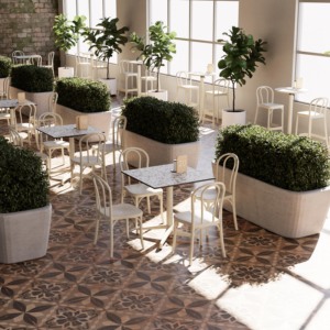 Chaise de salle à manger contemporaine en plastique Sozo empilable pour la maison, le bar, la cave à vin et la salle de sport - Product Image 4