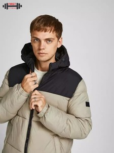 Chaqueta Unisex de Invierno 2025, Estilo Regular, Cuello Alto, Acolchada, Reversible, Ecológica, con Bolsillo Frontal, Chaqueta de Lona, Parka para Hombre - Product Image 5