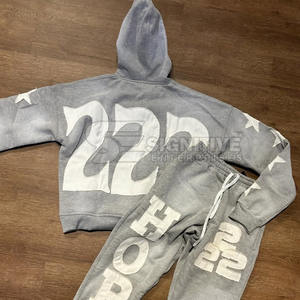 Survêtement pour homme avec un look délavé tendance et un confort quotidien respirant Survêtement pour homme avec un look délavé - Product Image 4